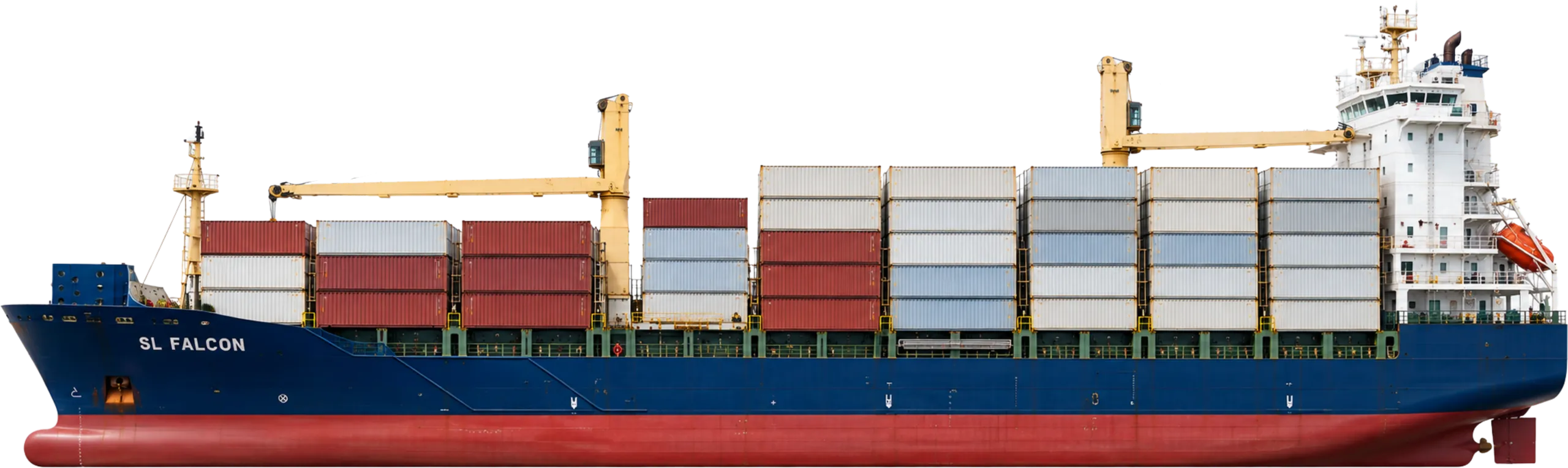 SL FALCON, feeder container vessel, in profile