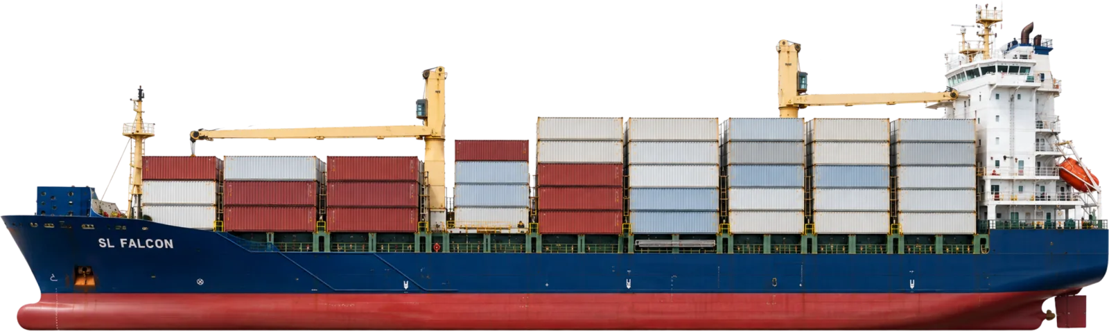 SL FALCON, feeder container vessel, in profile